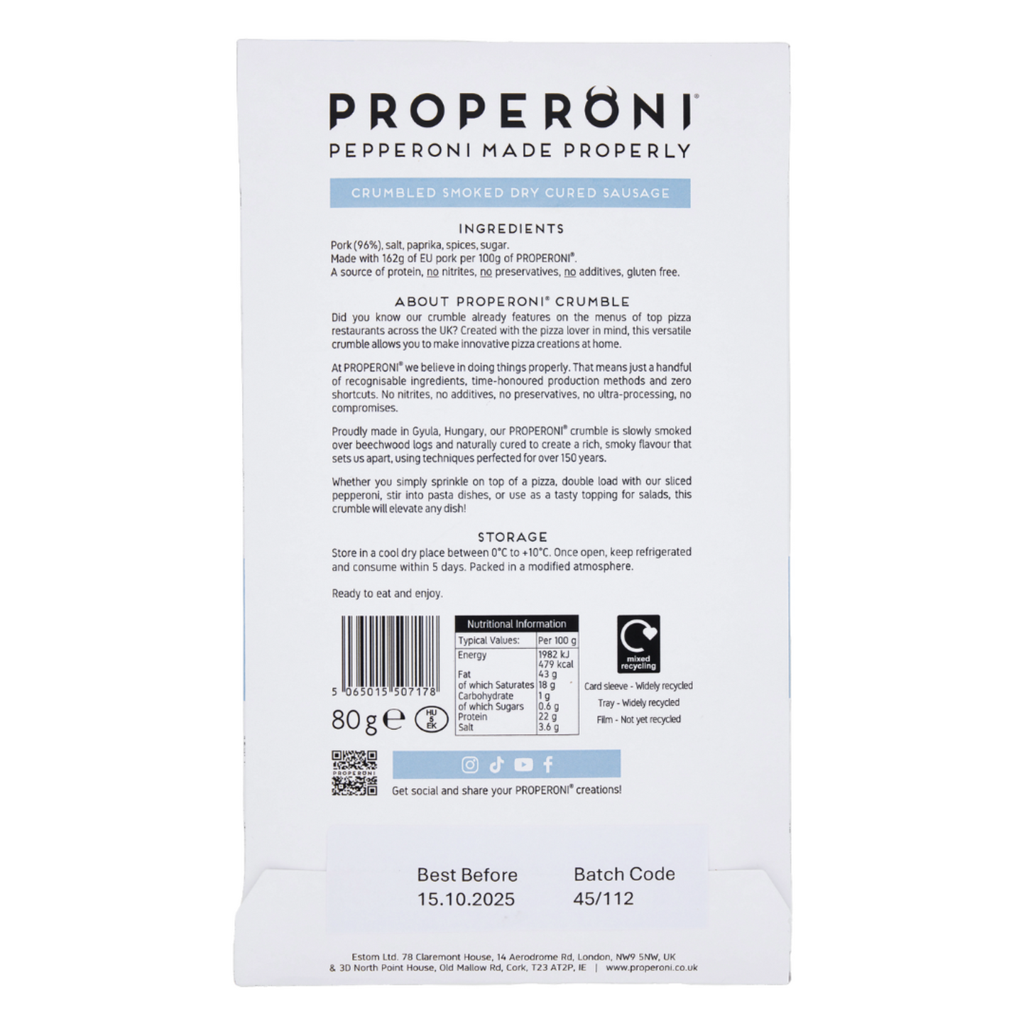 Properoni Classic Crumble (80g)